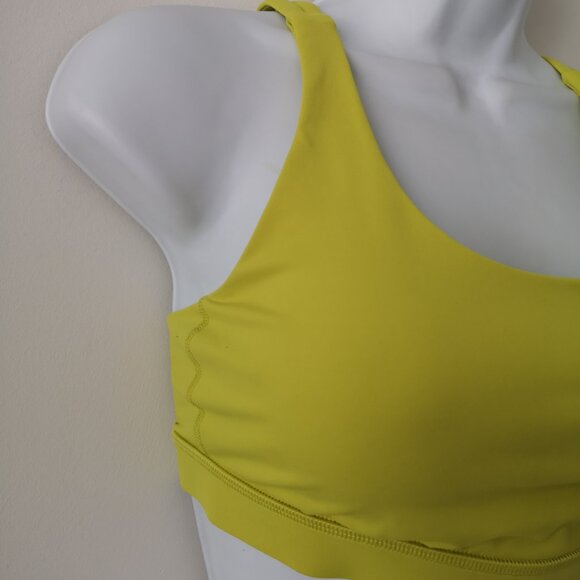 NWT LULULEMON YLSR Yellow LTWT Luxtreme Fabric B/C Cup All Sport Energy Bra 6 - Picture 3 of 7
